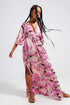 Tie back midi dress in pink Szua Store