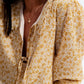 Tie front chiffon blouse in yellow floral print Szua Store