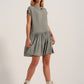 Tiered hem shirt dress in green Szua Store