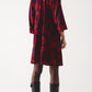 Tiered mini smock dress in animal print in red - Szua Store
