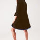 Tiered smock mini dress in black Szua Store