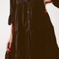 Tiered smock mini dress in black Szua Store