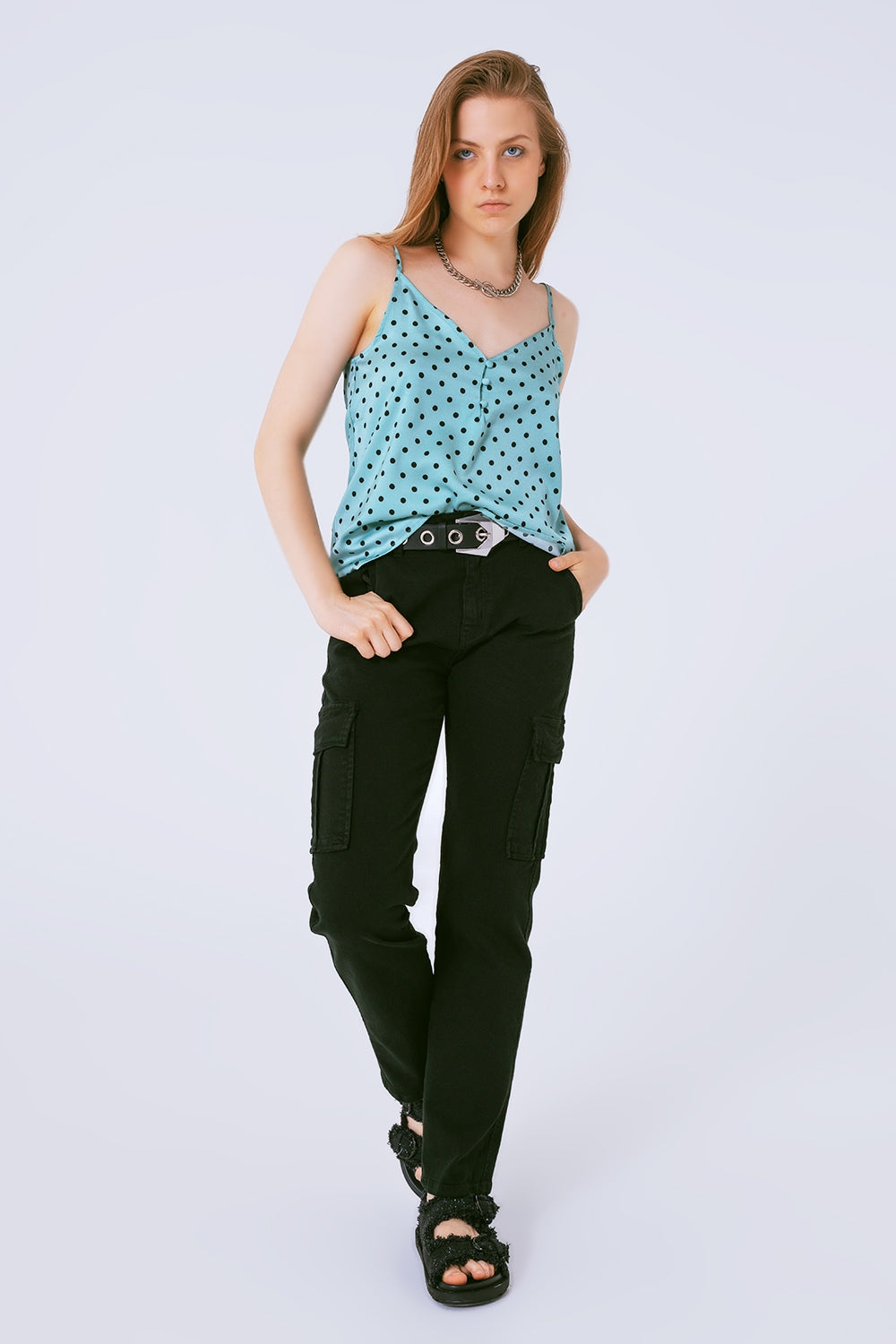 Top in polka dot green - Szua Store