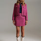 Tweed Basic Mini Skirt in Pink - Szua Store