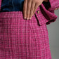 Tweed Basic Mini Skirt in Pink - Szua Store