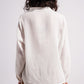 V neck blouse with lace detail in cream Szua Store