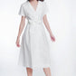 White poplin shirt dress with belt and short sleeve Szua Store