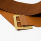 Wide elastic brown belt with rhinestone details