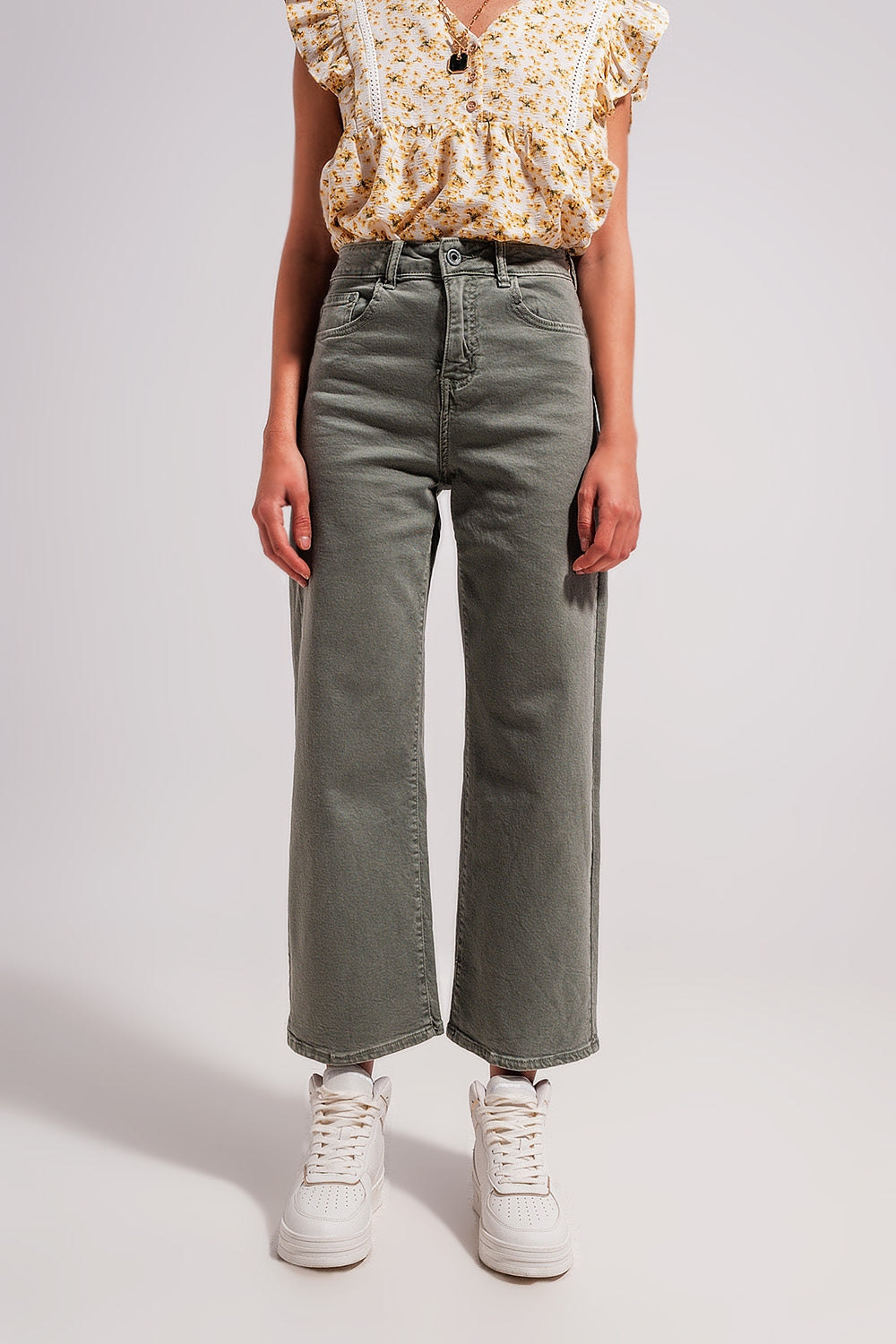Wide leg jeans in gray Szua Store