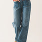 Q2 Wide leg jeans in midstone washed