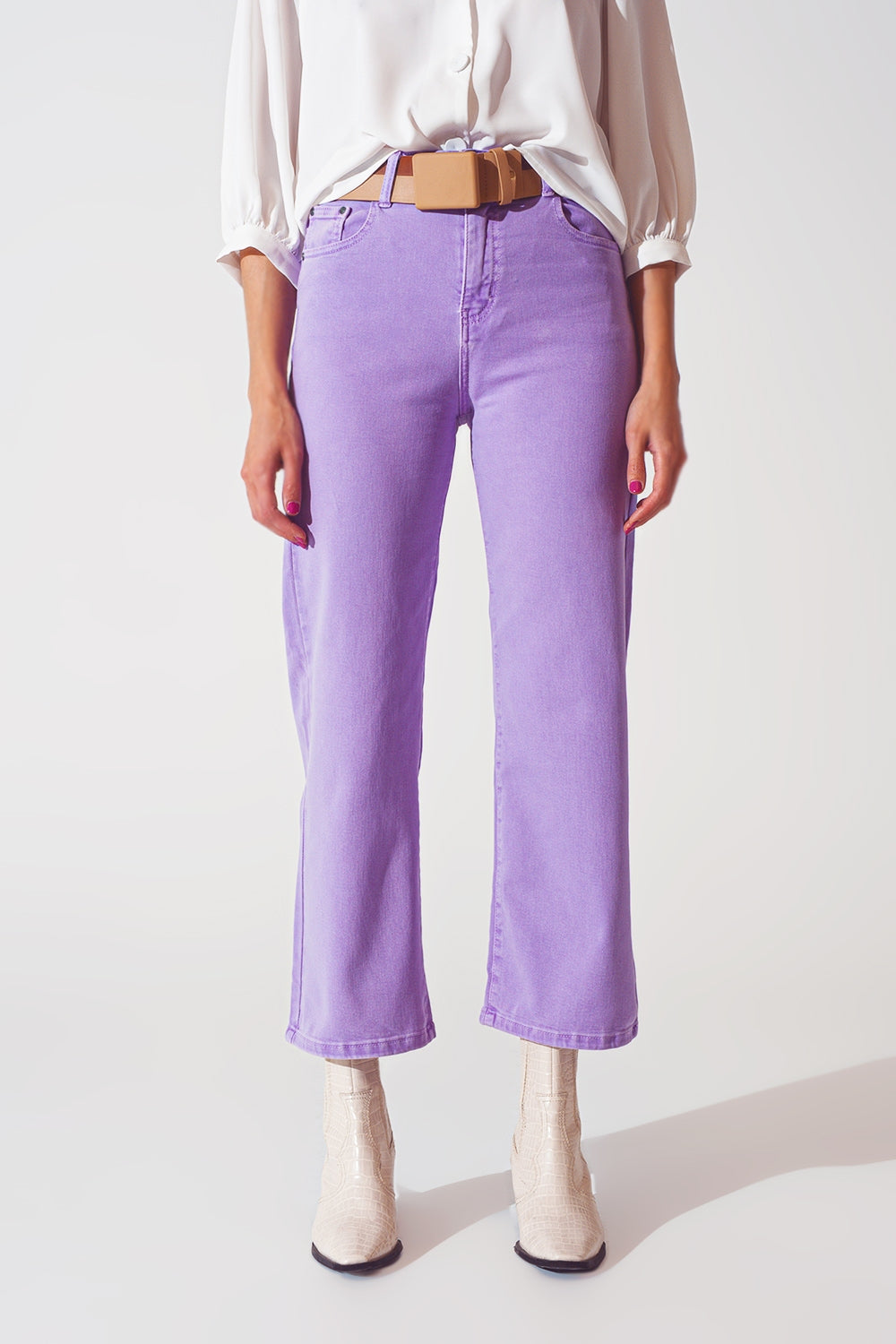 Wide leg jeans in purple - Szua Store