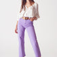 Wide leg jeans in purple - Szua Store