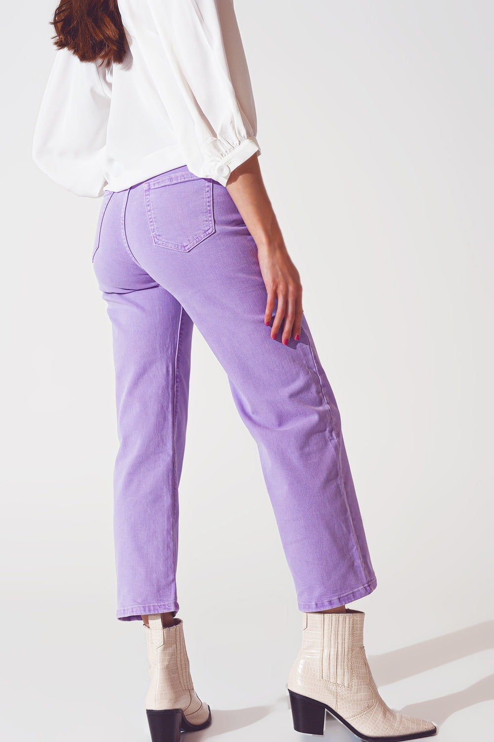 Wide leg jeans in purple - Szua Store