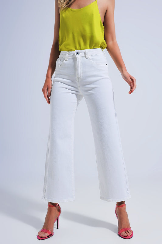 Wide leg jeans in white Szua Store