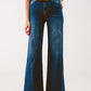 Wide leg palazzo jeans in medium blue Szua Store