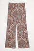 Wide leg pants in beige paisley print Szua Store