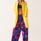 Wide leg pants in purple floral - Szua Store