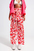 Wide leg pants with belt in fuchsia Szua Store