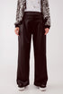 wide leg satin pants in black Szua Store