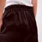 wide leg satin pants in black Szua Store