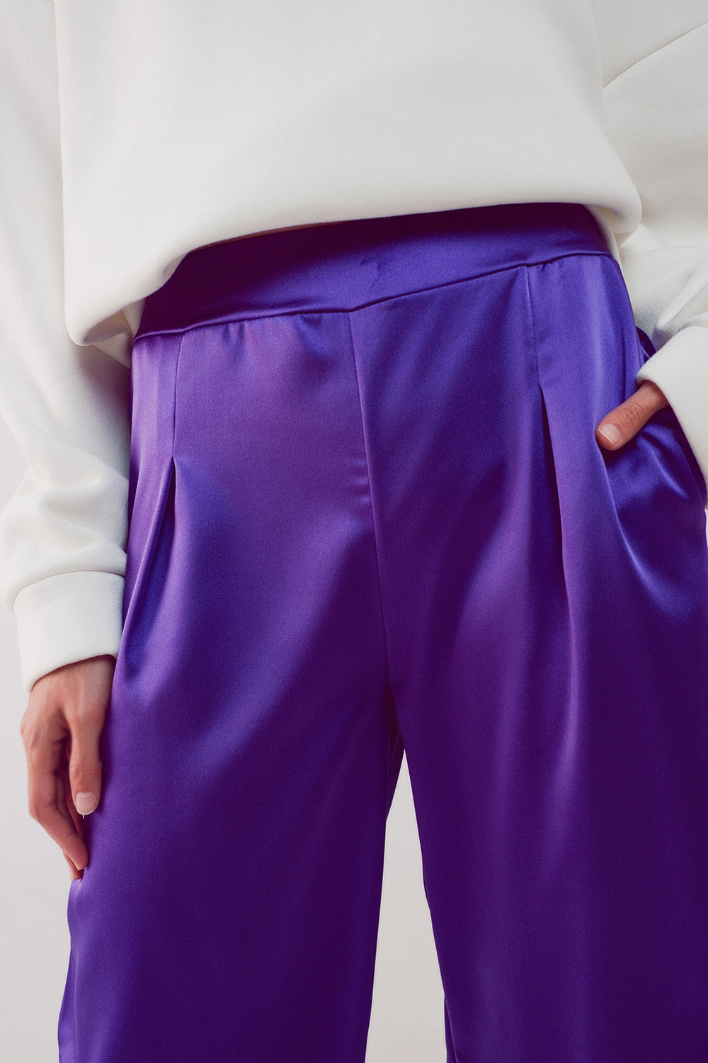 Purple Wide Leg Pants Women's Summer Irregular High Waist Suit Pants  Sagging Loose Relaxed Pants - AliExpress
