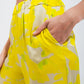 Wide leg trousers in yellow floral Szua Store