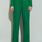 Q2 Wide-legged pants in light cotton fabric in green