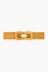 Q2 Woven belt with square buckles in beige