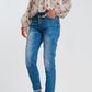 Wrinkled boyfriend jeans in light denim with ripped details Szua Store