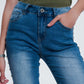 wrinkled denim studded skinny jeans Szua Store