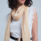Yellow scarf with leopard print Szua Store