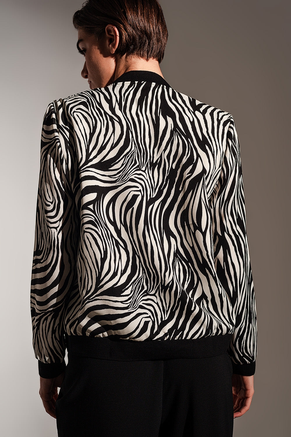 Zebra print short bomber jacket Szua Store